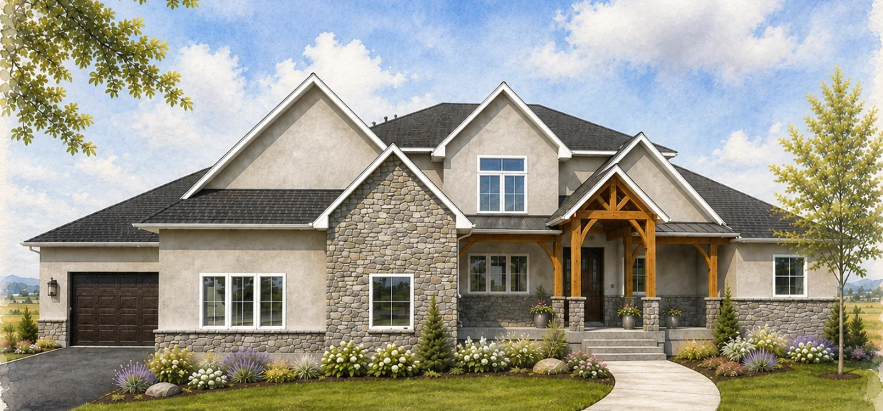 A high quality image of an MDS Home featured in the Idaho Falls 2026 Parade of Homes